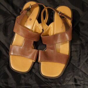 Etienne Aigner Leather Sandals